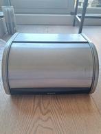 Brabantia Broodtrommel met Schuifdeksel, Matt Steel,, Ophalen of Verzenden, Zo goed als nieuw