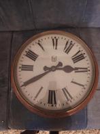 Oude stationsklok, Huis en Inrichting, Woonaccessoires | Klokken, Ophalen of Verzenden, Gebruikt, Analoog, Wandklok