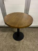 8 stuks eiken hout horeca bistro tafels middenpoot nieuw, Ophalen