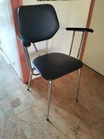 Vintage jaren 60 buisframe stoel, Huis en Inrichting, Ophalen, Gebruikt, Zwart, Vintage