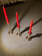 BIEDEN-Set van 3 Verzilverde Kandelaars - Koninklijke Begeer, Nieuw, Minder dan 25 cm, Kandelaar, Zilver