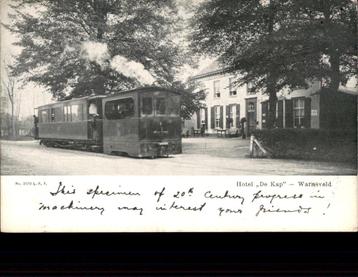Warnsveld Stoomtram bij Hotel De Kap st 1906 TOPKAART beschikbaar voor biedingen