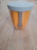 Nieuw! Mepal fruit & veggie pot mét RVS vork geel, 600ml, Ophalen of Verzenden, Nieuw, Geel
