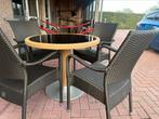 Diningset 4 Seasons Outdoor - Wicker- 2 setjes - Ronde tafel, Wicker, Gebruikt, Ophalen of Verzenden, 4 zitplaatsen