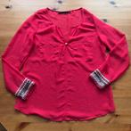 Koraalrode Zara Trafaluc L transparante blouse boho egf, Zara, Maat 42/44 (L), Ophalen of Verzenden, Gedragen