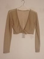 Doorzichtige bolero beige goud leuk voor kerst over jurk, Ophalen of Verzenden, Zo goed als nieuw, Beige, Korte mouw