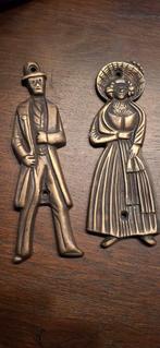 Toilet aanduiding man/vrouw messing brons, Ophalen