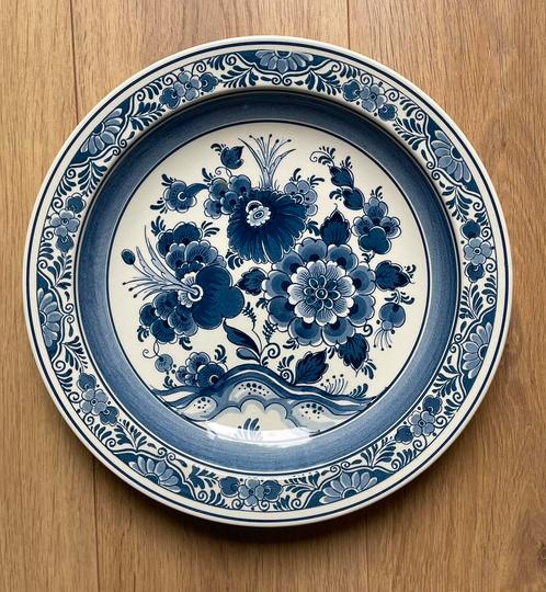 Groot handgeschilderd wandbord Delfts blauw, Antiek en Kunst, Antiek | Wandborden en Tegels, Ophalen of Verzenden