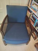 Antieke rookstoel, fauteuil, leesstoel, Ophalen, Gebruikt, Riet of Rotan