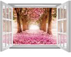Open raam behang - Muurdecoratie - Vlies behang - NIEUW, Verzenden, Minder dan 10 m², 3D, open raam, uitzicht,