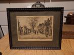 Oude tekening Havenstraat Rotterdam, Antiek en Kunst, Kunst | Etsen en Gravures, Ophalen of Verzenden