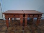 2 x teak houten bijzet/salontafels, Huis en Inrichting, Tafels | Salontafels, Ophalen, Gebruikt, 50 tot 100 cm, 50 tot 75 cm