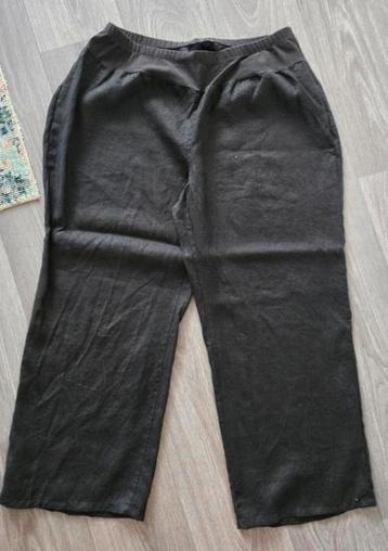 54/56 NIEUW linnen broek zwart  beschikbaar voor biedingen