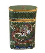 Cloisonne doosje met draak en Feniks., Ophalen of Verzenden