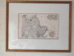 Oude kaart van Hoorn, ingelijst, Antiek en Kunst, Kunst | Etsen en Gravures, Ophalen of Verzenden