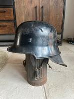Feuerwehr helm met nekflap origineel duits wo2 ww2, Verzamelen, Militaria | Tweede Wereldoorlog, Ophalen of Verzenden, Duitsland