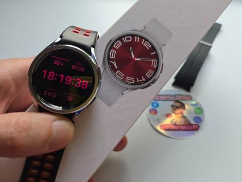 Samsung Galaxy Watch 6 Classic Silver 43 mm, Sieraden, Tassen en Uiterlijk, Smartwatches, Zo goed als nieuw, Android, Zilver, Afstand