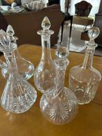 Karaffen (lot van 5 oude glazen), Antiek en Kunst, Antiek | Glas en Kristal, Ophalen