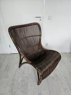 Grote rieten fauteuil (vintage), Riet of Rotan, Zo goed als nieuw, Ophalen