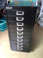 Bisley ladenkast met 10 laden, Ophalen, 25 tot 50 cm, Metaal, Minder dan 100 cm