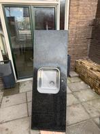 Natuurstenen keukenblad, Ophalen, Zo goed als nieuw, 200 cm of meer, Minder dan 100 cm