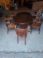 Thonet stoelen met stamtafel, 100 tot 150 cm, Vintage, Ophalen of Verzenden, Vijf personen of meer