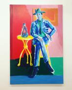 Schilderij "man met vaas" acryl op linnen 100 x 150 cm, Antiek en Kunst, Ophalen