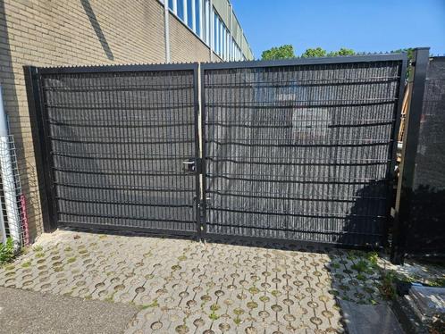 2x set Staafmat hek poort, Tuin en Terras, Tuinhekken en Hekwerk, Gebruikt, Enkelstaafmat hekwerk, IJzer, Ophalen of Verzenden
