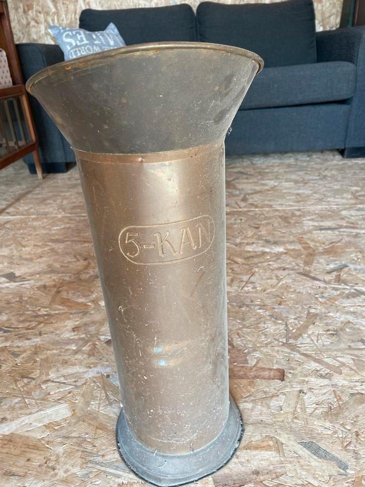 Antieke messing melkmaat 5 KAN – circa 1930, Antiek en Kunst, Antiek | Koper en Brons, Brons, Ophalen