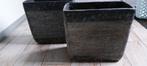 Mooie aardewerk plantenbakken in antraciet grijs, Ophalen, Halfschaduw, Minder dan 100 cm