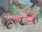 Lithografie Daniel Lebier - Voiture pink, Antiek en Kunst, Kunst | Litho's en Zeefdrukken, Verzenden