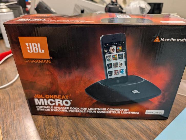 JBL OnBeat Micro - iPhone/iPod Speaker Dock | Nieuw, Audio, Tv en Foto, Luidsprekers, Gebruikt, Overige typen, Minder dan 60 watt