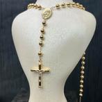 14k gouden rozenkrans ketting kruis groot model, Sieraden, Tassen en Uiterlijk, Kettingen, Ophalen of Verzenden, Nieuw, Goud