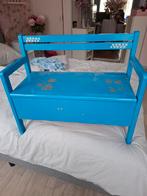 Blauwe Kinderbank met Opbergruimte, Gebruikt, 50 tot 75 cm, Minder dan 50 cm, Ophalen of Verzenden