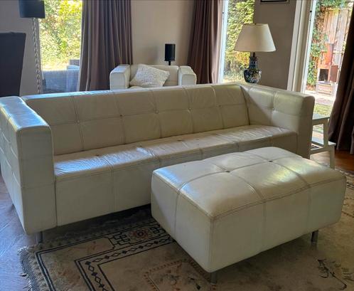Jan de Bouvrie bankstel, Huis en Inrichting, Banken | Sofa's en Chaises Longues, Gebruikt, 200 tot 250 cm, 75 tot 100 cm, Leer