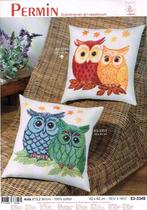 Cado permin borduurpakket kussen uil rood /geel  3349, Hobby en Vrije tijd, Ophalen of Verzenden, Nieuw, Handborduren, Borduurpakket