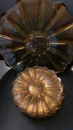 Vintage gebakschaal met 10 gebaksschotels glas, Ophalen of Verzenden