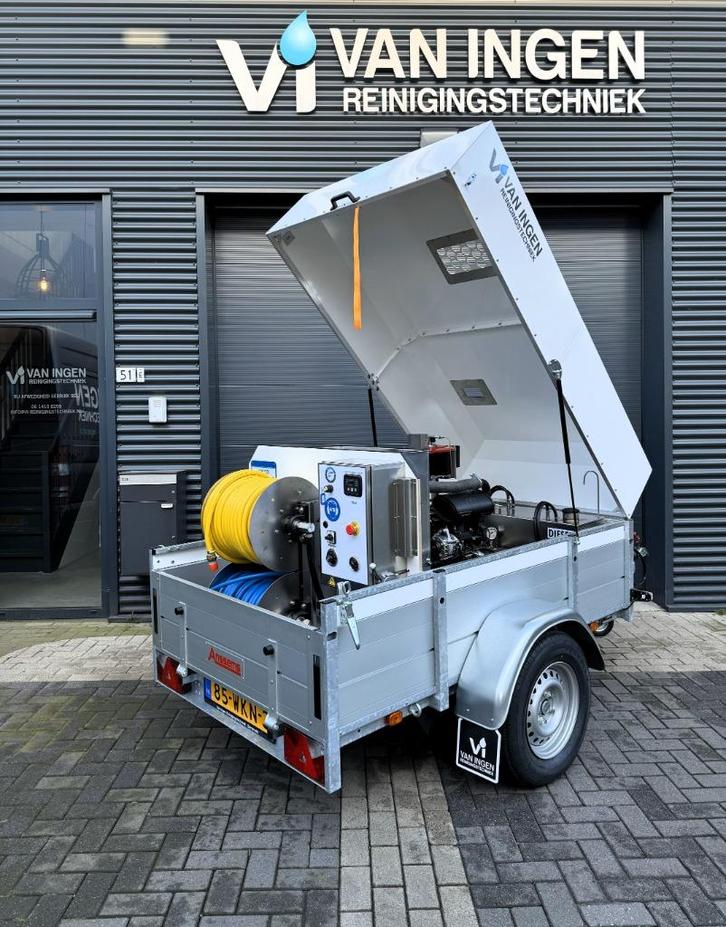 ALBA WARMWATER HOGEDRUKREINIGER COMPACT 200 BAR - 18 LITER, Tuin en Terras, Hogedrukreinigers, Nieuw, Benzine, Met regelbare waterdruk