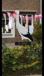 Te huur: Ooievaar geboortebord, Kinderen en Baby's, Kraamcadeaus en Geboorteborden, Ophalen, Zo goed als nieuw