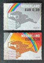 100 jaar KNMI 2004 regen en zon 2248/2249 -1, Ophalen of Verzenden, Na 1940, Gestempeld