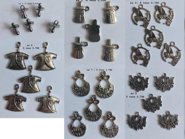 leuke embellishments /charms va 0,10€ - 0,15€, Hobby en Vrije tijd, Scrapbooking, Nieuw, Versiering of Embellishment, Ophalen