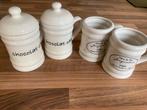 Te koop Riviera Maison mokken, Huis en Inrichting, Keuken | Servies, Ophalen, Zo goed als nieuw, Overige stijlen, Kop(pen) en/of Schotel(s)