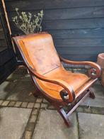 Schapenleer,jaren 60 relax zetel ,vintage,mancave, Huis en Inrichting, Fauteuils, Ophalen, Minder dan 50 cm, Gebruikt, Leer