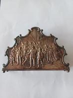 Verzilverde servethouder met afbeelding schutterij, Antiek en Kunst, Ophalen of Verzenden
