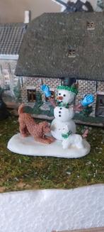 Te koop lemax hond en sneeuwpop, Ophalen of Verzenden