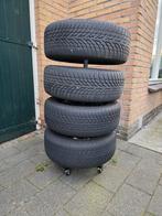 Vier VW winterbanden op velg, Auto-onderdelen, Banden en Velgen, 16 inch, Banden en Velgen, Personenwagen, Gebruikt