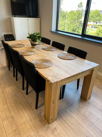 Massief eiken eettafel tafel 240x99x76 (met gratis stoelen) beschikbaar voor biedingen