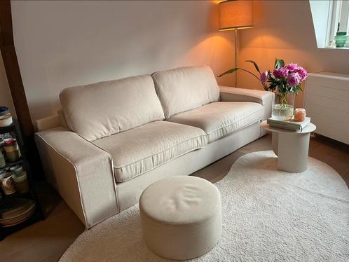 Beige IKEA KIVIK 3 zits bank, Huis en Inrichting, Banken | Complete zithoeken, Zo goed als nieuw, Ophalen