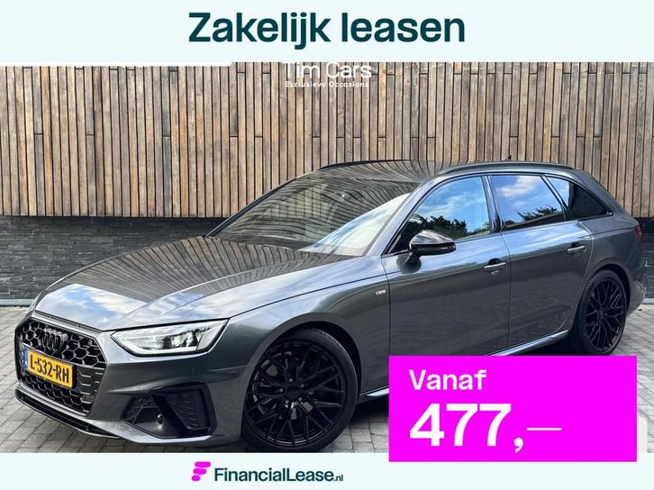Audi A4 Avant 35 TFSI S edition Competition Automaat | Zwart, Auto's, Audi, Bedrijf, Lease, Financial lease, A4, ABS, Adaptive Cruise Control
