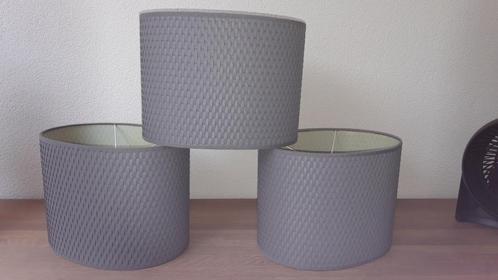 Lampenkap 3 stuks grijs, Huis en Inrichting, Lampen | Lampenkappen, Zo goed als nieuw, Minder dan 25 cm, Rond, Grijs, Ophalen of Verzenden